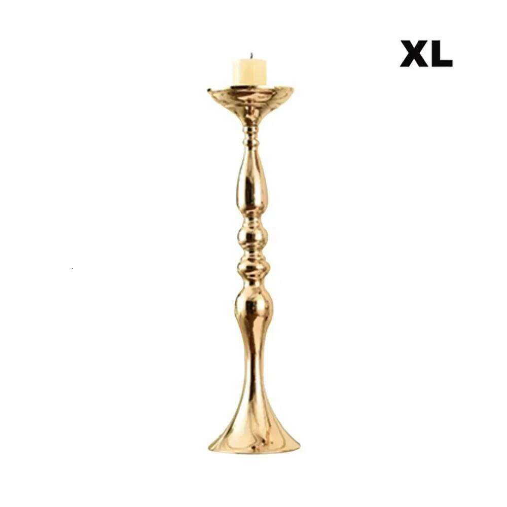 Vintage Iron Candle Holder Wedding Ludo Flower Ins Style High 50cm Candlelight Dinner Table Decoration Ornament Y260131