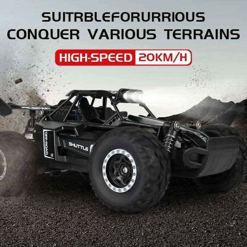 RC Car 2.4Gh Model With LED Lights 2WD High Speed Off-road Remote Control Climbing Vehicle Outdoor Cars Drift Kid Toys Boys Gift Y260131