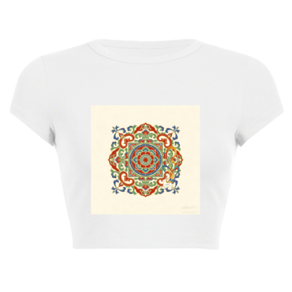 new Free shipping for Men's T-Shirts Minimally designed Dunhuang short sleeved slim fit comfortable printed summer T-shirt