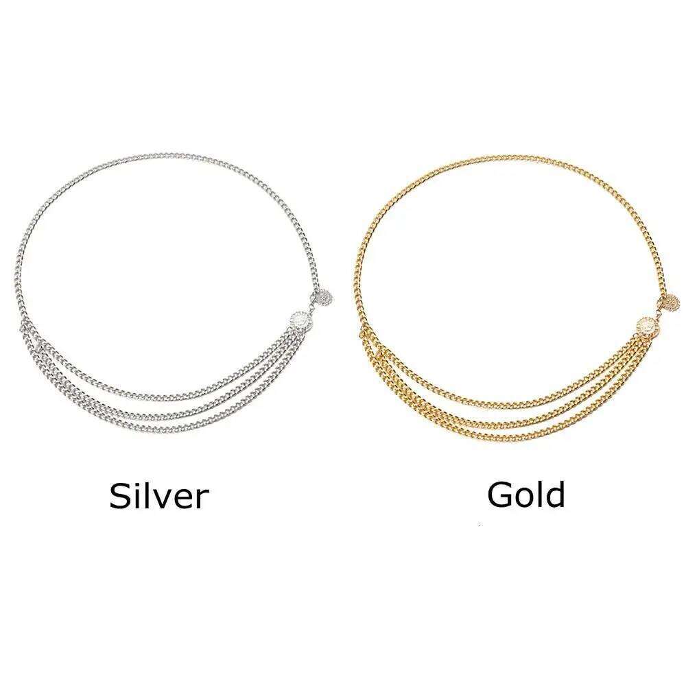 Fashion Antique Jewelry Ethnic Style Adjustable Retro Metal Chain Body Accessory Gold Waist Belt Women C260131