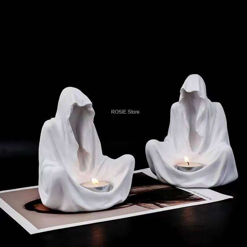 Wizard Resin Holders Fashion Wedding Table Candle Stand Exquisite Candlestick Halloween Decoration Y260131
