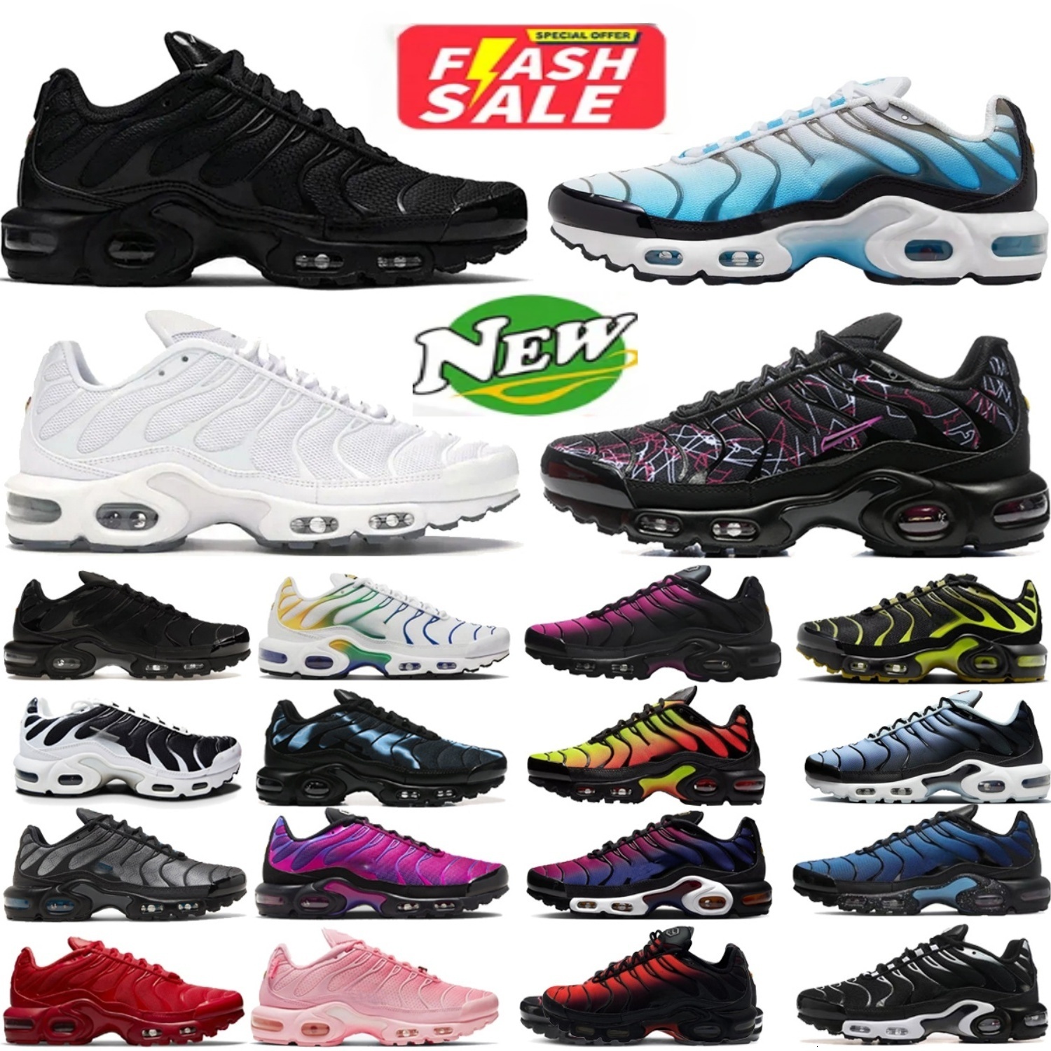 tns Designer Running Shoes Mens Sneakers Triple White Black Sky Blue Gradient Unity Gradient Tennis Breathable House Yellow Blue Trainers Outdoor Sports