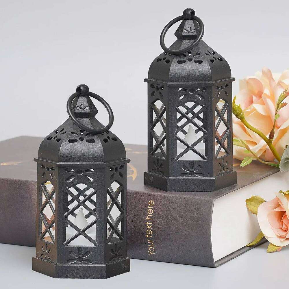 Retro Desktop Atmosphere Decoration Creative Gift Hexagonal Candle Led Wind Portable Small Horse Lamp Y260131
