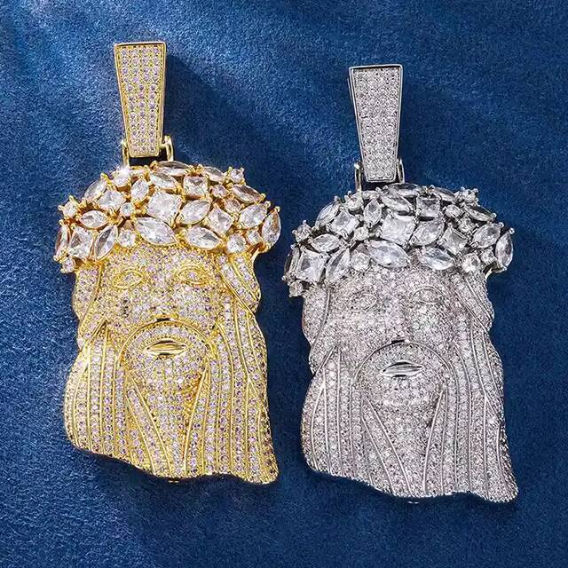 Fine Jewelry Pass Diamond Tester Sterling Silver 925 Iced Out Diamond Pendant VVS Moissanite Hip Hop Fashion Jesus Pendant