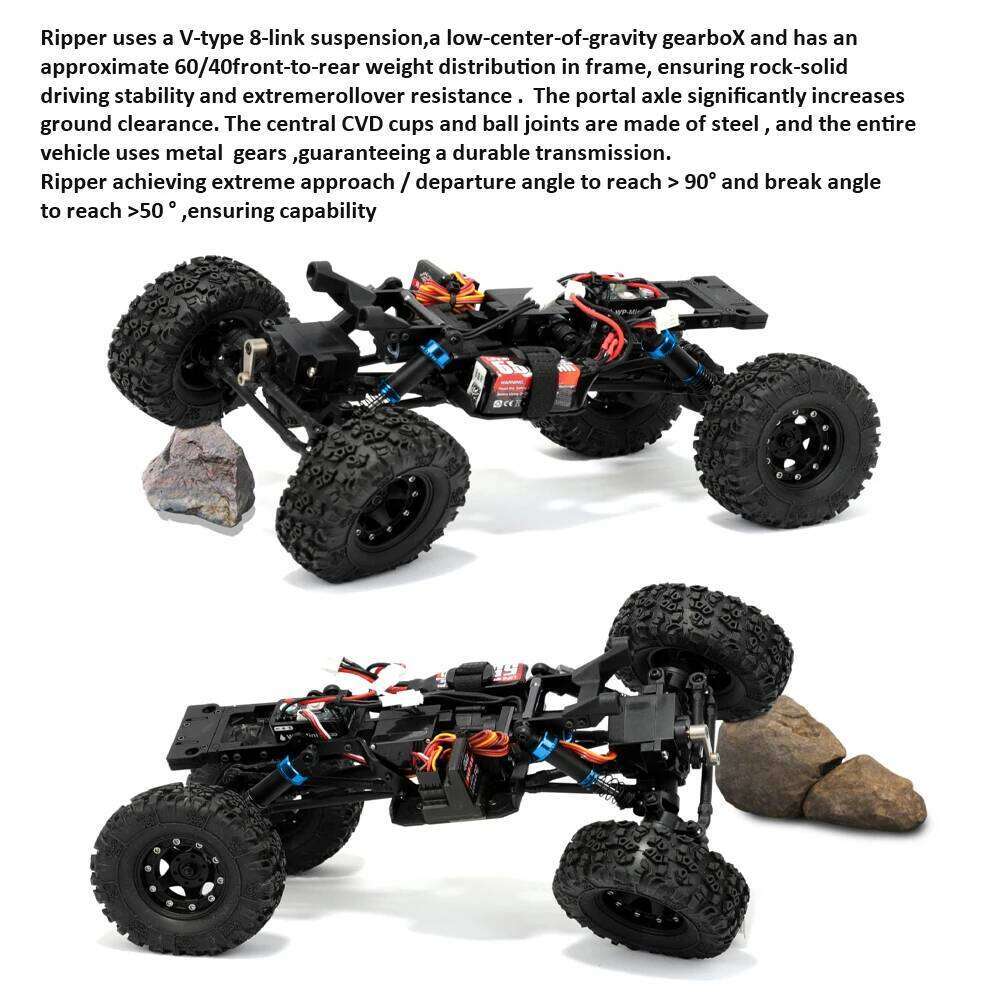 RGT 1/18 Crawler 18800 RIPPER 4WD Brushless RC Rock Crawlers Electric Remote Control Model Car Adult Children Toys Y260131