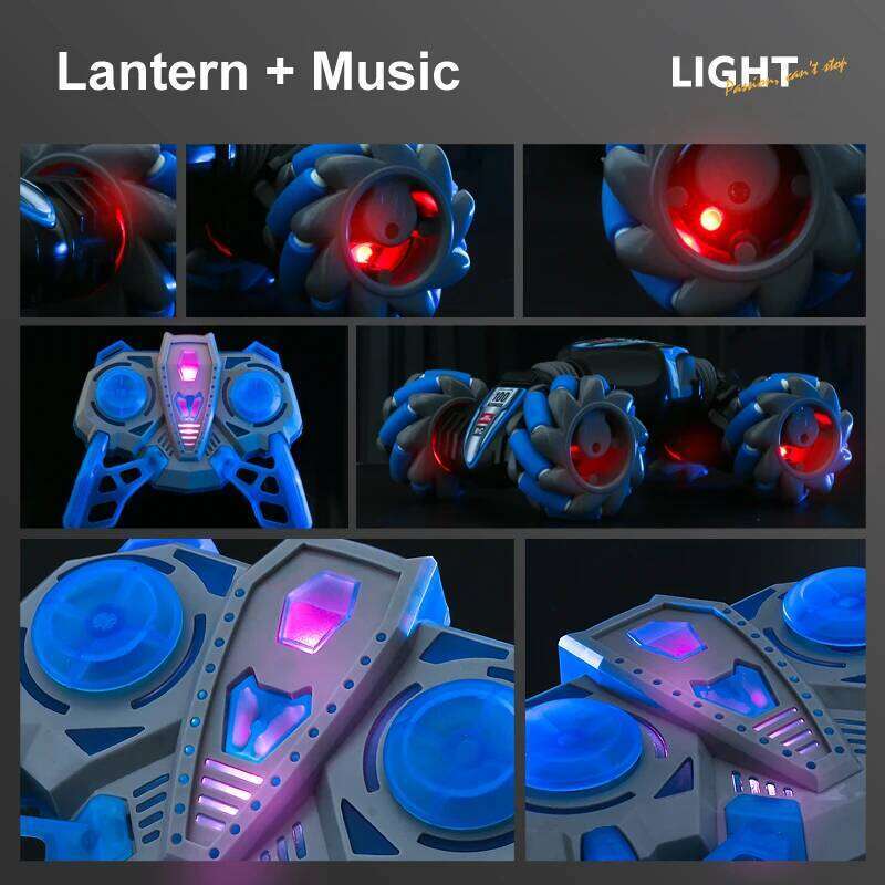 Latest 4WD remote control stunt 2.4G wireless RC drift car LED lights watch gesture sensor rotating children's toy gift Y260131