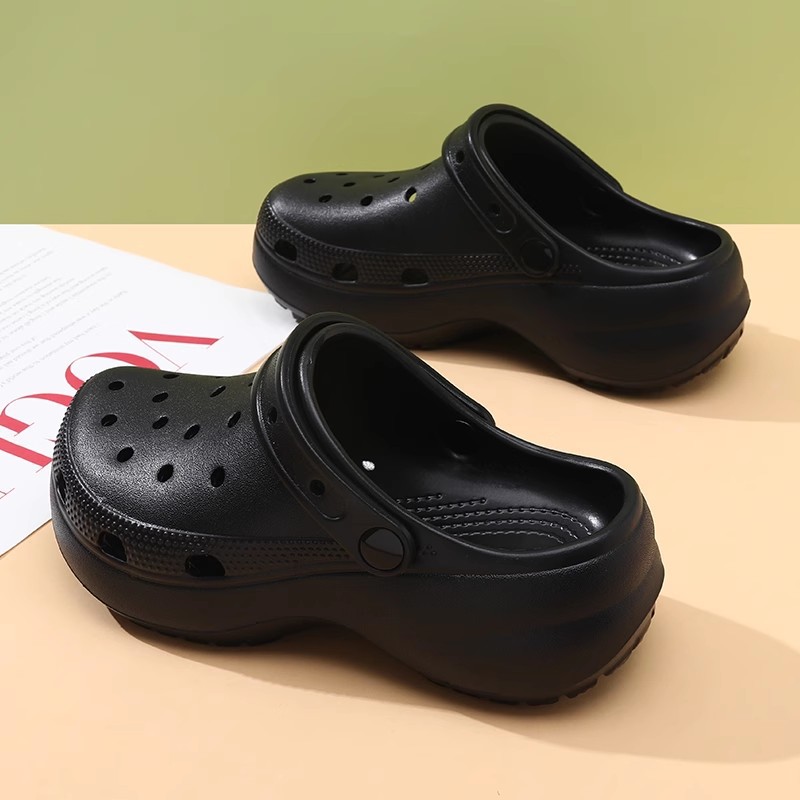 Free shipping hot Summer one-piece slippers with anti slip odor proof soft bottom casual one-piece cool breathable black