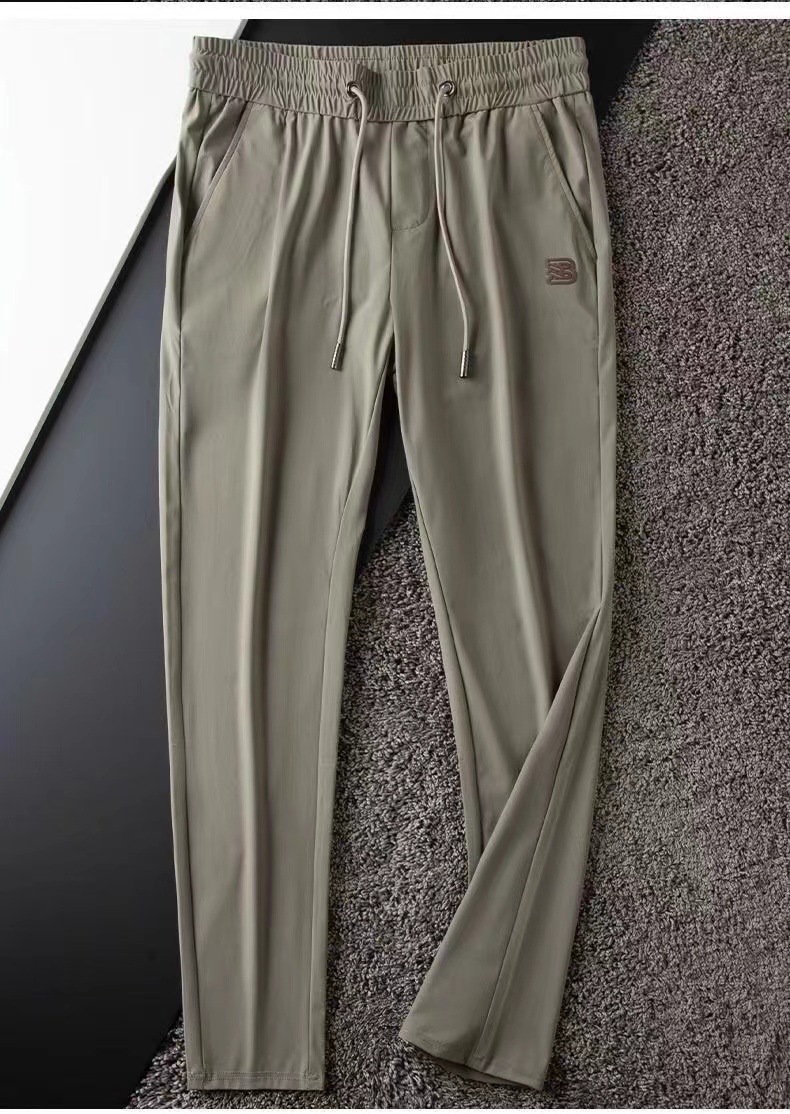 Summer 2026 Thin Ice Silk Men's Sports Pants New Style High End Fashion Trend Straight Leg Versatile Casual Trousers Free Shipping