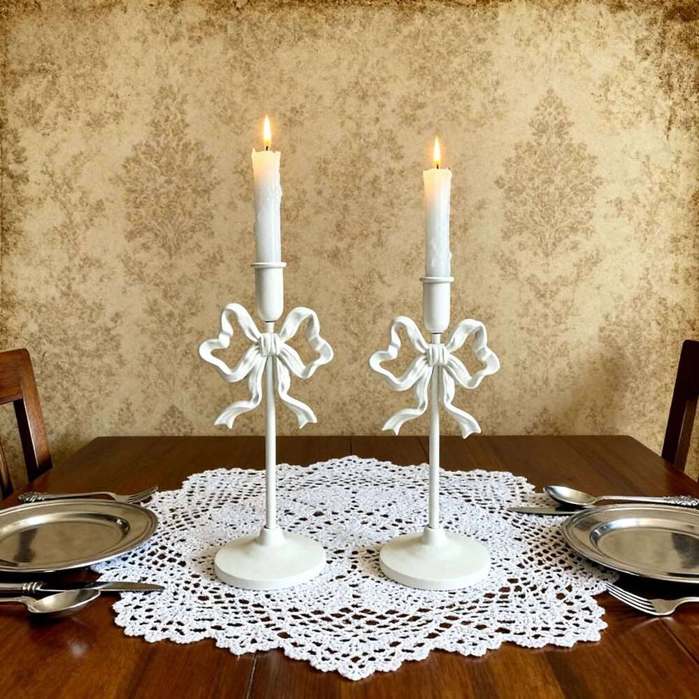 New French Retro Romantic Candle Holder Suitable For Window Display Dining Table Decoration Photography Props Sturdy And Durable Y260131