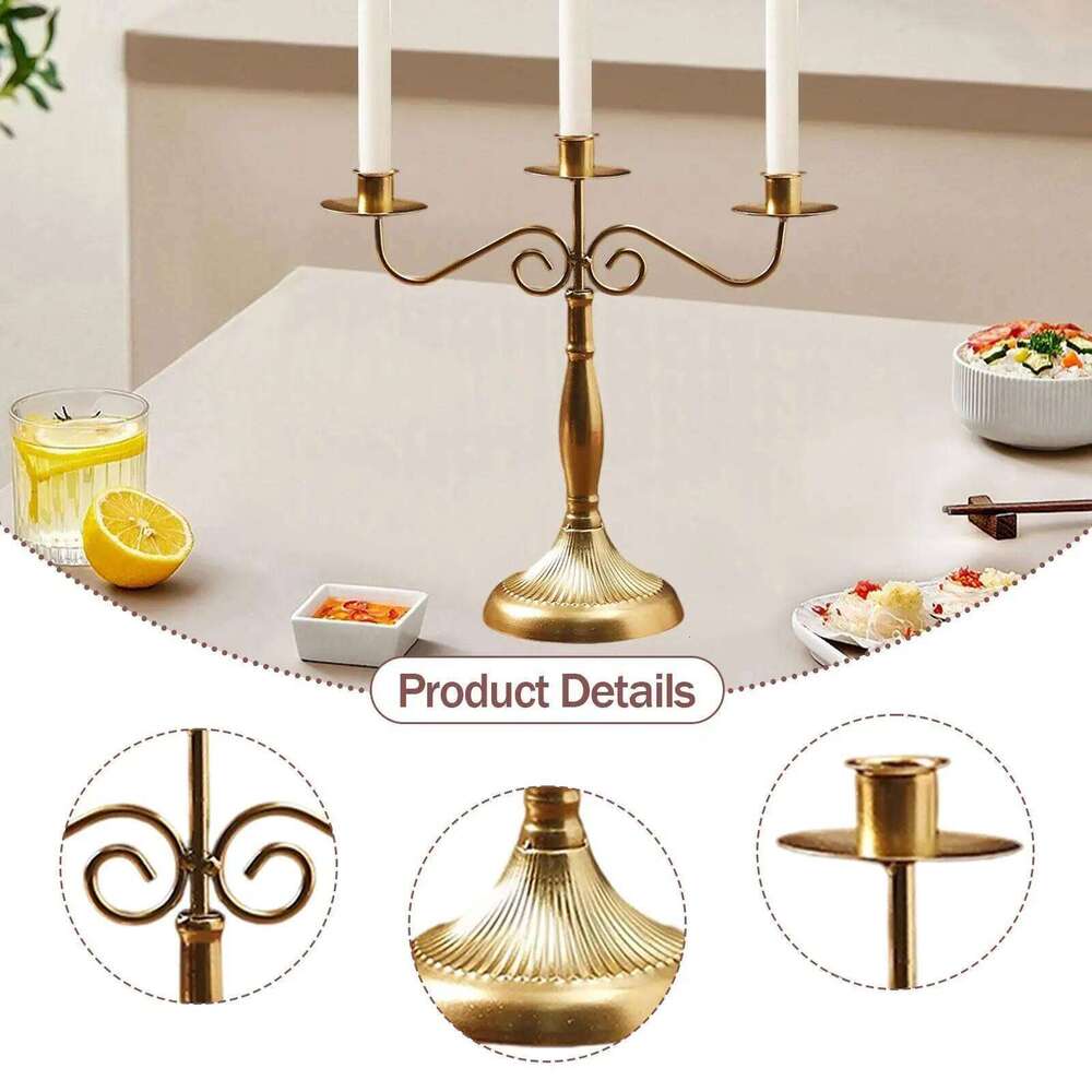Multi Arm Candelabra Candelabrum Decoration Dining Table Tapered Candle Holder Y260131