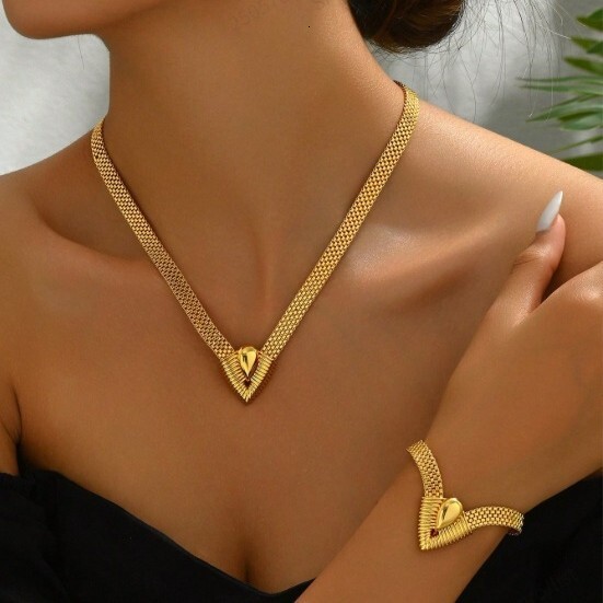 Y2K Design High-End Light Luxury Jewelry Set Exquisite Jewelry New Fashion Trend Chain Necklace Bracelet Earrings Niche Party - view 4