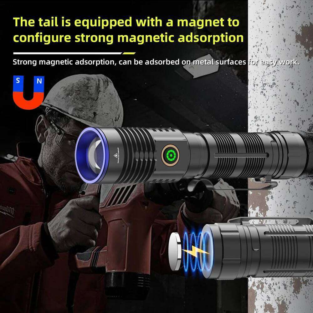 30W Powerful Zoomable LED USB Rechargeable Light Super Long-Shot Flashlight Tactical Lantern Hand Lamp For Camping H260131