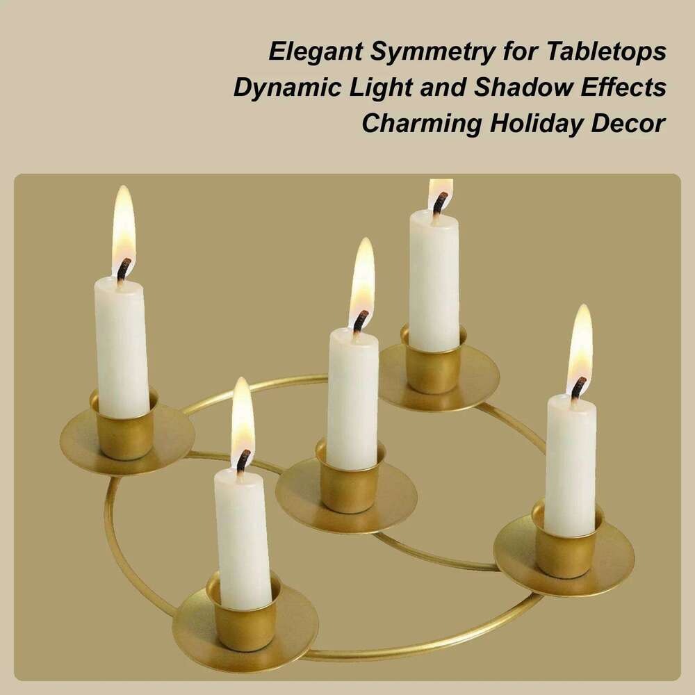 Sticks Holder Decor Vintage Metal Display Stand Advent Wreath Candle Stick Holders For Home Kitchen Living Room Bedroom Y260131