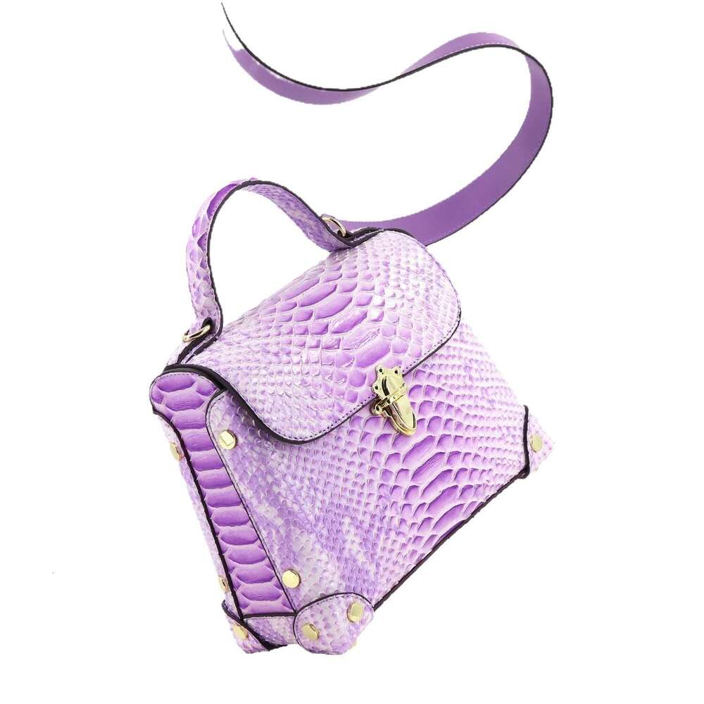 Totebag Shoulder ROSE NOIRE Cross-Border Women's European And American Style Single Shoulder Shaped Box Ladies Handbag Crossbody Snake Pattern Ba