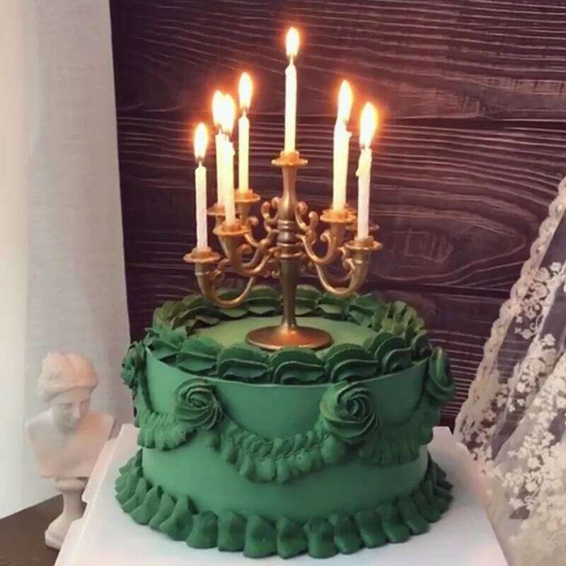 Retro European Luxury Candlesticks Cake Candlestick Baking Birthday Party Wedding House Decoration Accessories Y260131