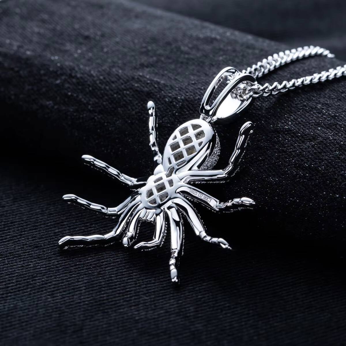 Hip Hop Mens Jewelry Bling Full Moissanite Spider Pendant Pass Diamond Tester 925 Silver VVS Custom Spider Charm Pendants