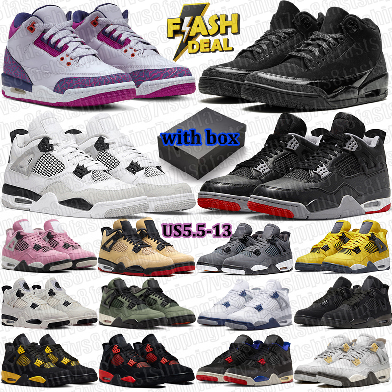 free shipping 3 4s designer 3s basketball shoes men women outdoor leather mesh outfit comfortable trainers sports sneakers