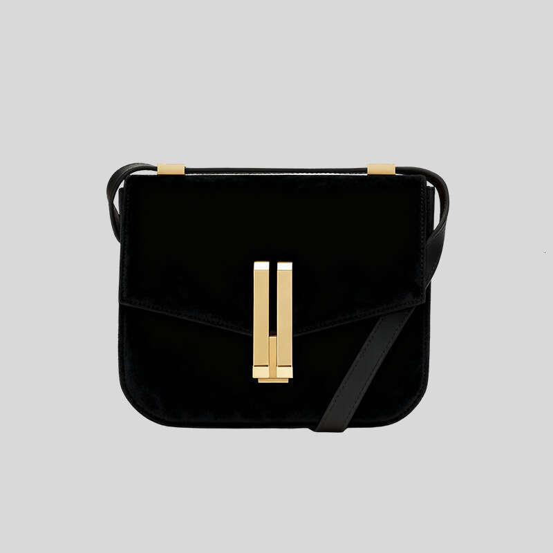 Cross Border Tofu British Niche Design Small Square Vintage Suede Single Shoulder Crossbody Bag JINXIANGGUO