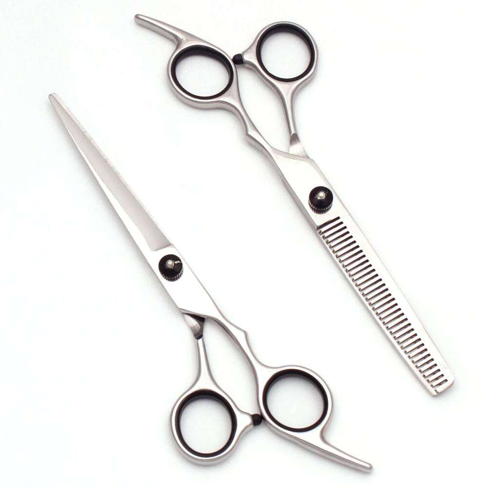 Hairdressing 6.5'' Japan Stainless Silver Hair Cutting Shears Haircut Set Salon Thinning Scissors C1001 C260131