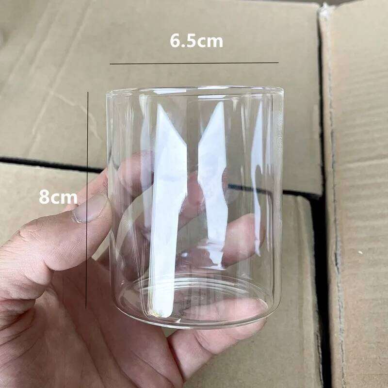 Simple Cup Holder Transparent European Candlestick Empty Cups Candles Glass Light Jar Wedding Restaurant Candle Container Y260131