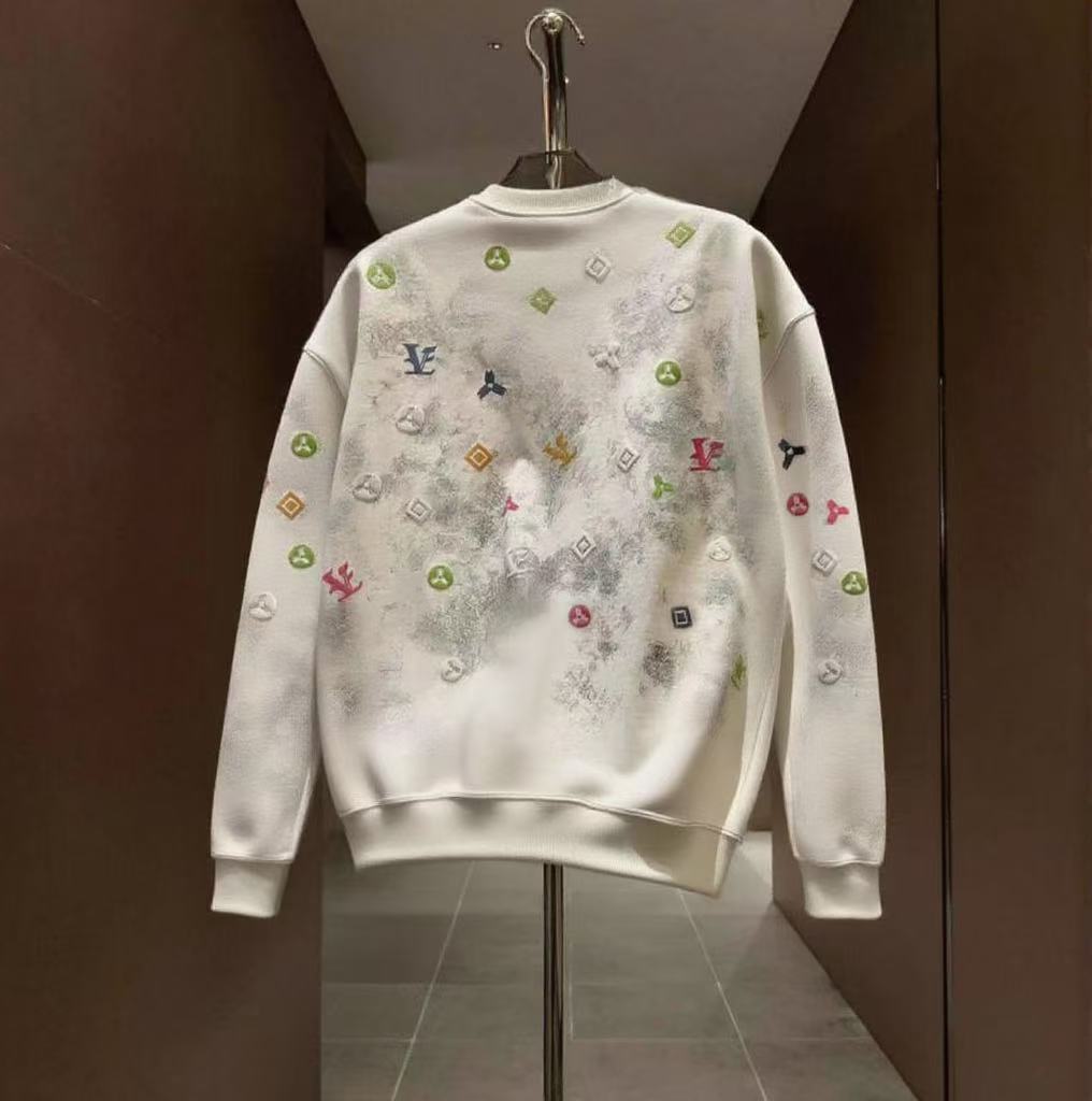 New design Sweatshirts 2026 Men's Premium Tie-Dye Sweatshirt, Slim Fit Long Sleeve Casual Pullover, Luxury Spring & Autumn Crewneck free shipping