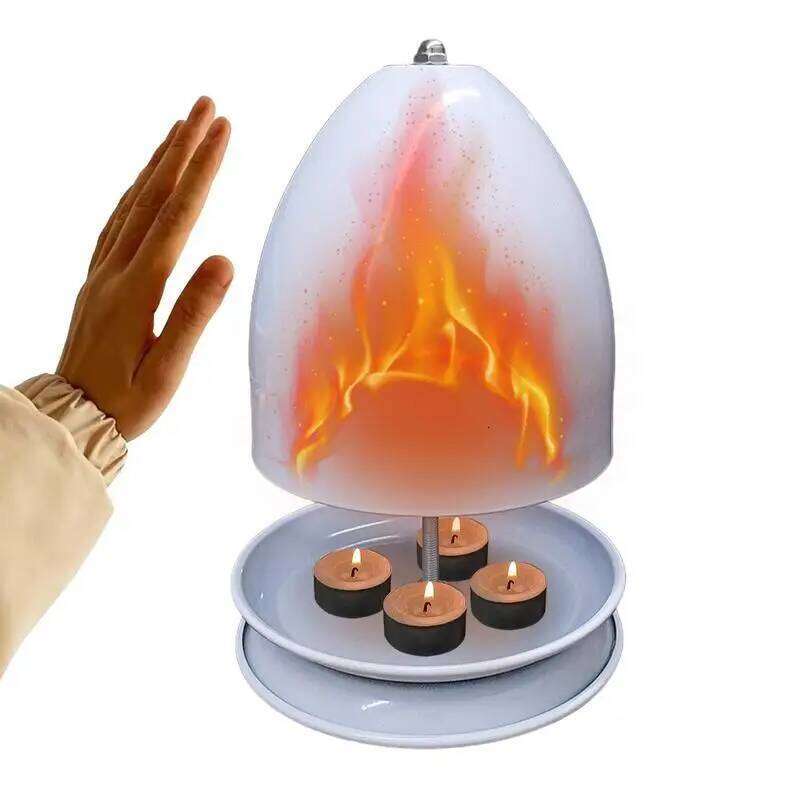 Heater Metal Tea Stove and Large Space Fast Heat Oven with Soft Light Candle Heating Holders Y260131