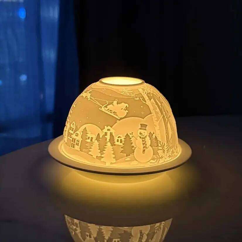 Snowman and Deer Christmas Decorative Vintage Candle Holder Tea Light Table Top Items Party Wedding Centerpieces for Tables Gift Y260131