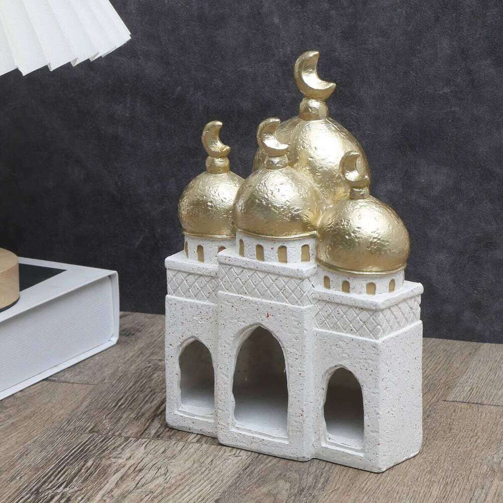 1 PC Candlestick Muslim Kaaba Dome Mosque Islamic Desktop Ornament Table Car Decor Crafts Gifts Y260131