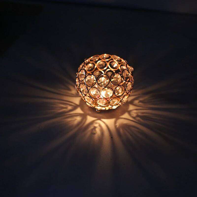 Octagonal Bead Ball Party Wedding Cup Creative Retro Hollow Glass Atmosphere Effect Candle Holder Crystal Y260131