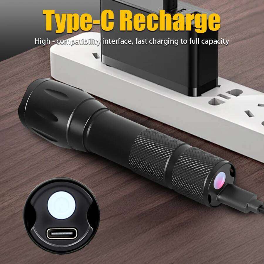 2 In 1 Ultraviolet Flashlight Purple White Dual Light Zoomable Torch Built in Battery Recharge Scorpion Hunting UV Flashlights H260131