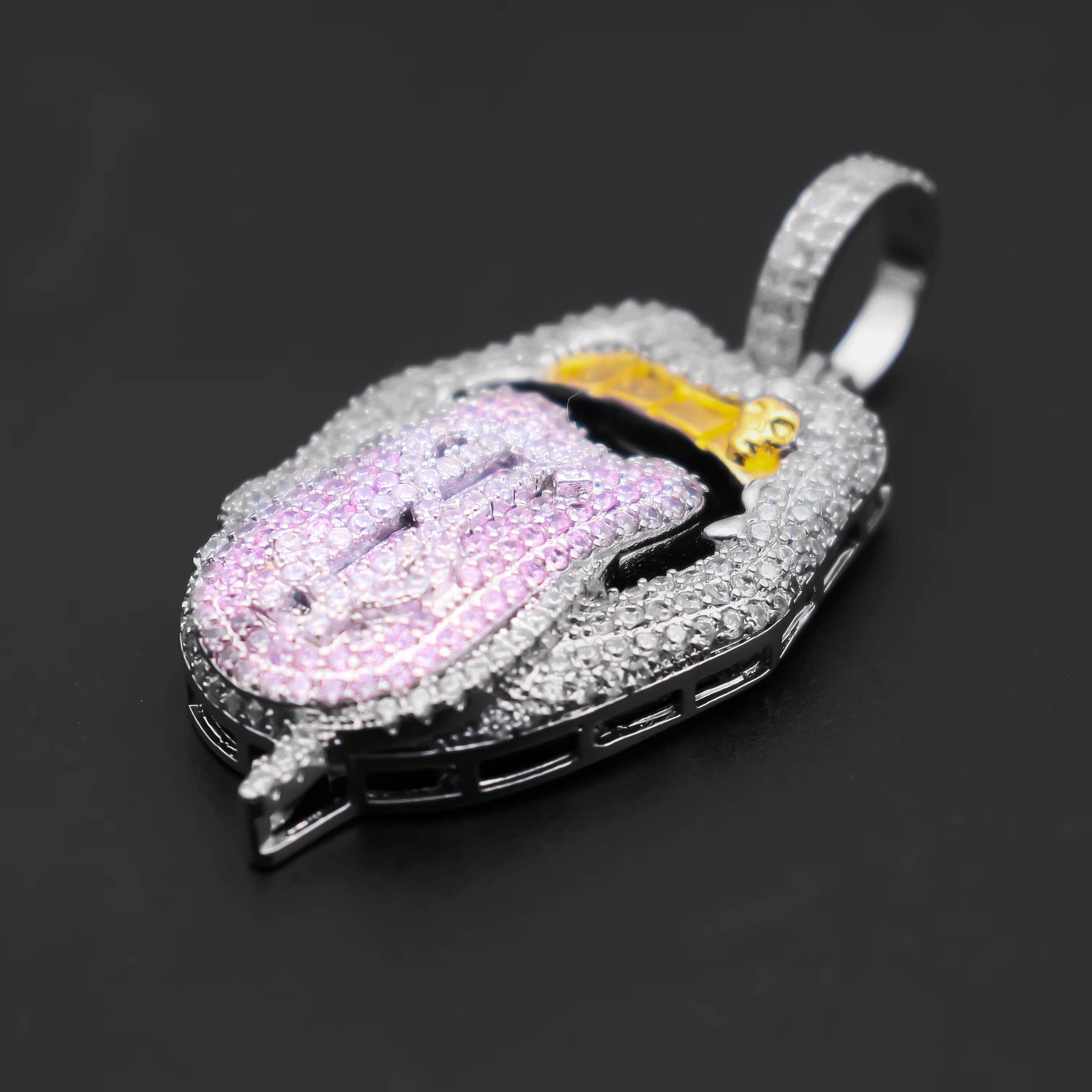 925 Silver Customize Pendant Iced Out Hip Hop Fine Jewelry VVSD Moissanite Pass Diamond Tester Name Letter Pendants for Him
