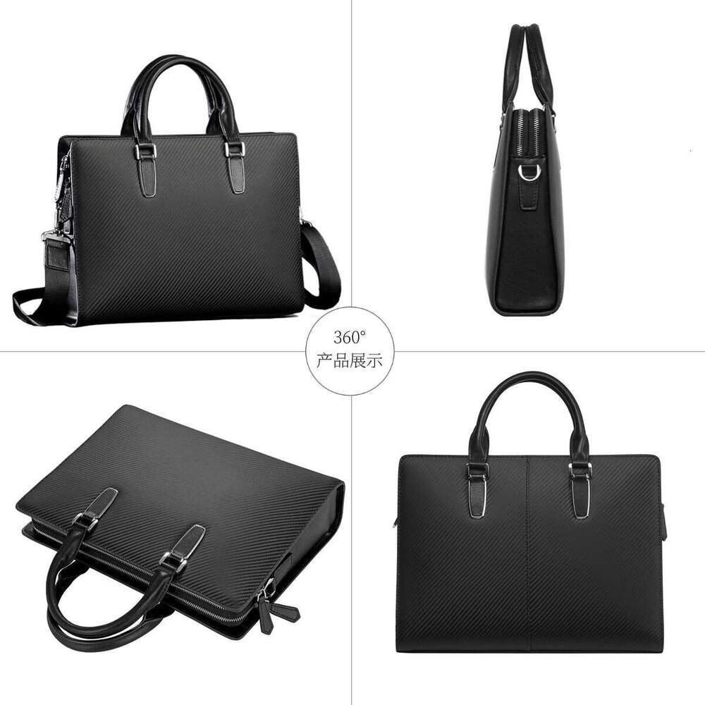 Luxury Shoulder Bags Totes Hobo Men S Business Genuine Leather Handbag New Cowhide Computer Briefcase Double Zipper Large Capacity Lawyer Bag SENYY