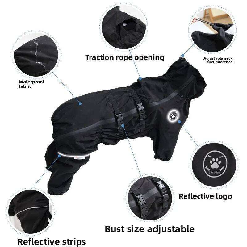 Famous brand Dog costume waterproof four legged hooded raincoat clothes coats jackets pet dog accessories pupakaIK