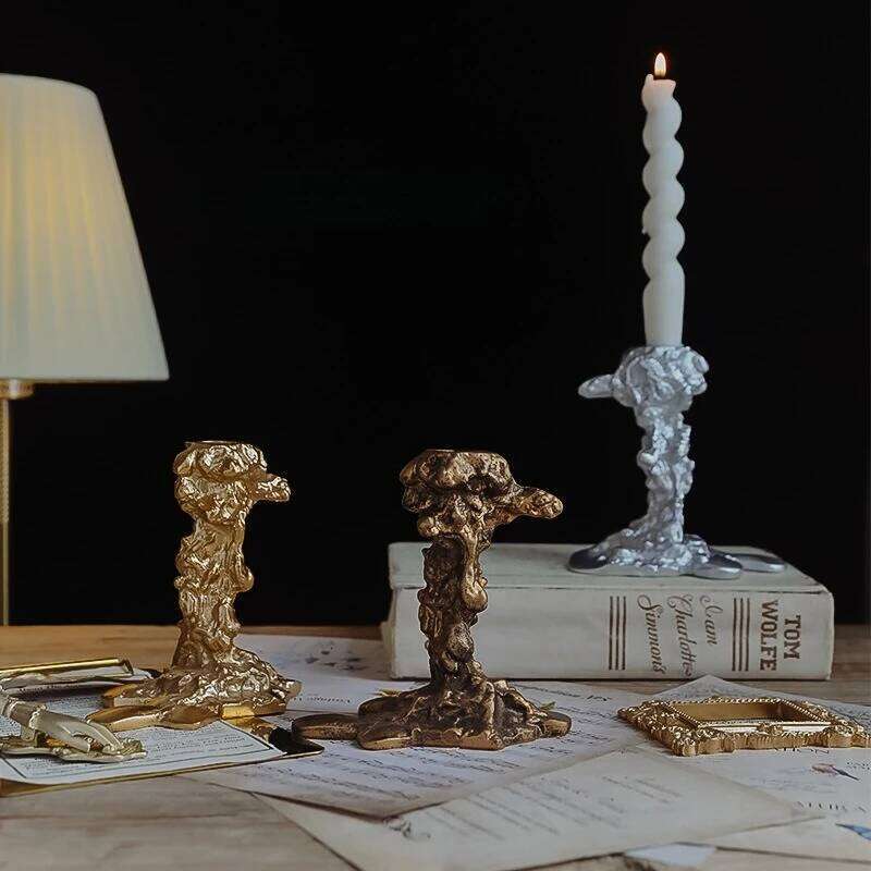 European Retro Candle Holder Ornament Candlelight Dinner Decoration Photo Prop Y260131