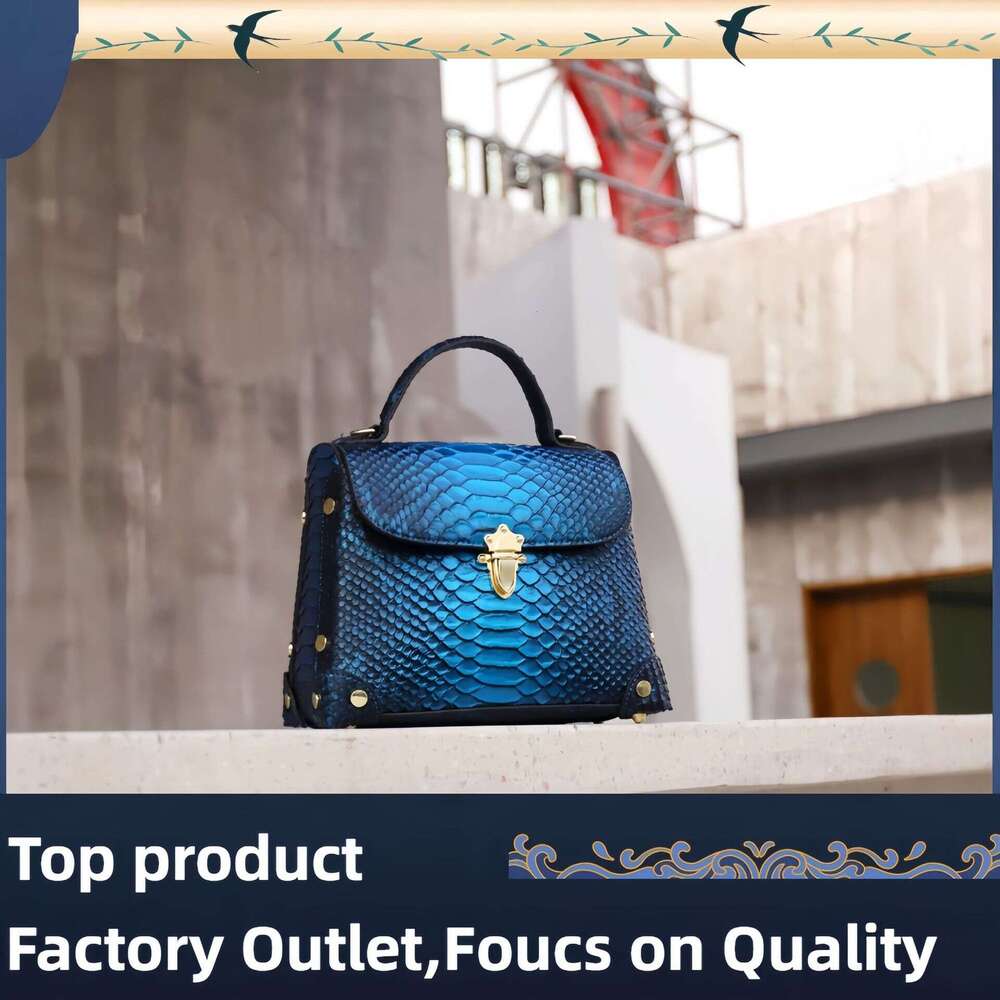 Totebag Shoulder ROSE NOIRE Cross-Border Women's European And American Style Single Shoulder Shaped Box Ladies Handbag Crossbody Snake Pattern Ba