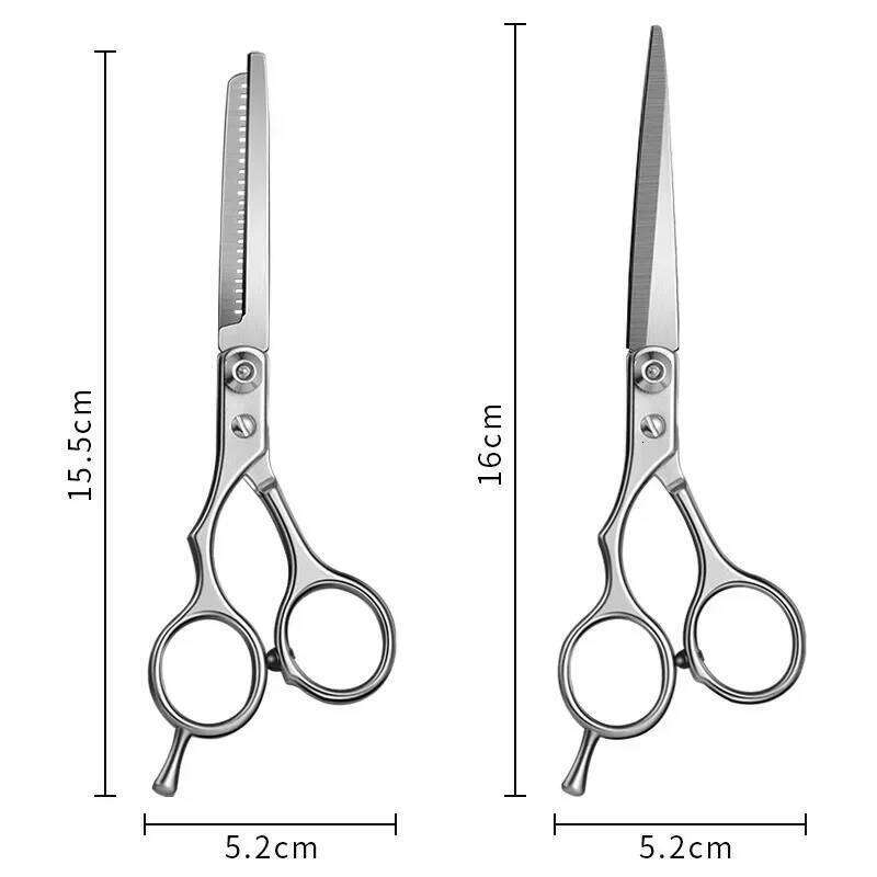 Professional Hairdressing Haircut Scissors 6 Inch 440C Barber Shop Hairdresser's Cutting Thinning Tools High Quality Salon Set C260131