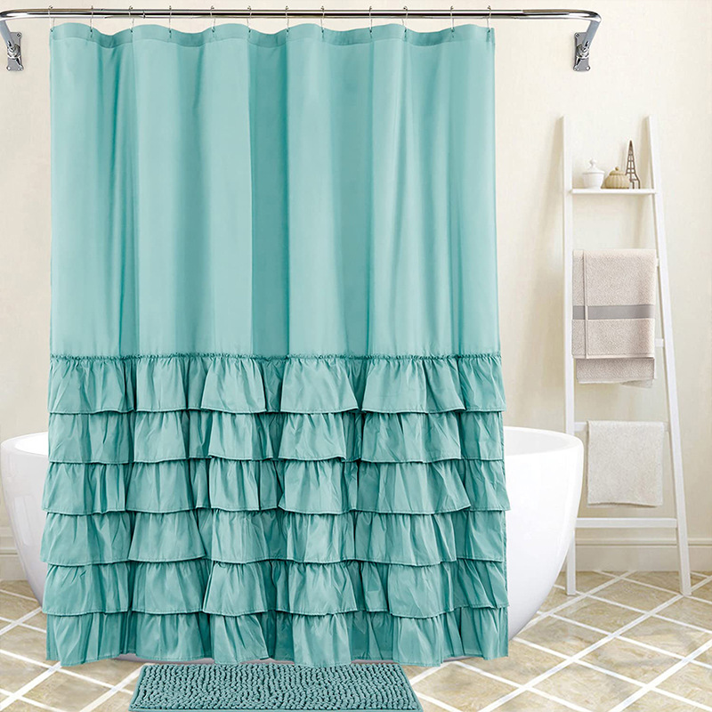 YL-38258 Butterfly Wing New Pleated Bathroom Shower Curtain, Polyester, Mildew-proof and Waterproof, Hotel Partition