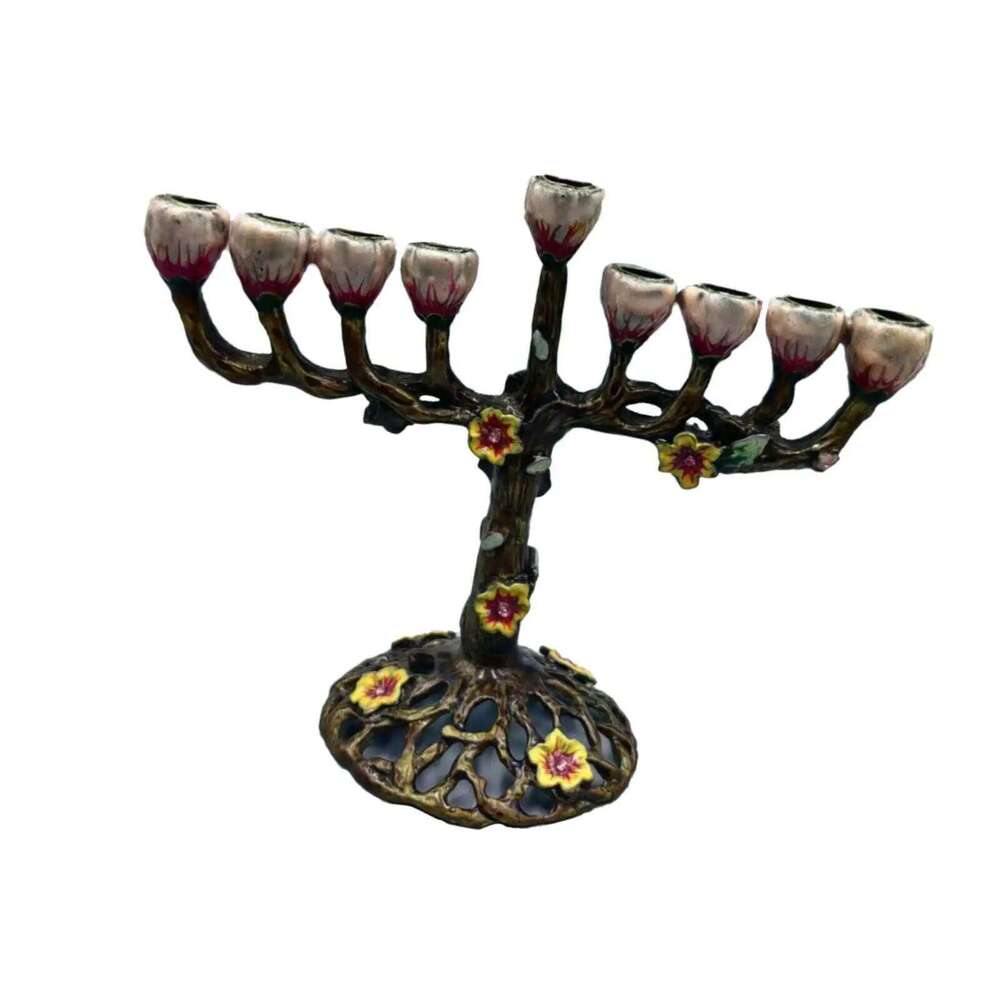 9 Branch Menorah Candelabrum Stand Religious Home Candelabra Tabletop Birthday Candlestick Hanukkah Candle Holder Y260131