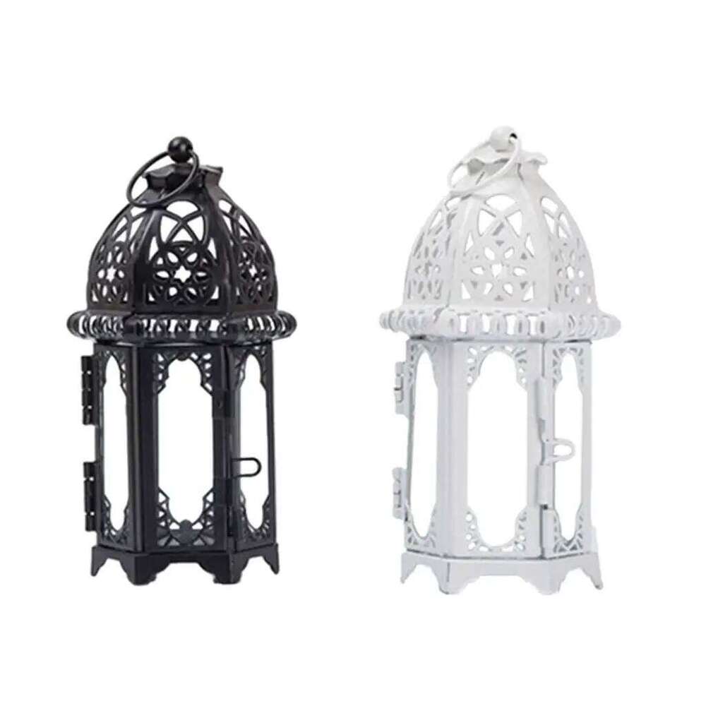 Clear Glass Moroccan Style Lantern Tealight Candle Holder Candlestick for Wedding Party Decor Home Shop Display Y260131