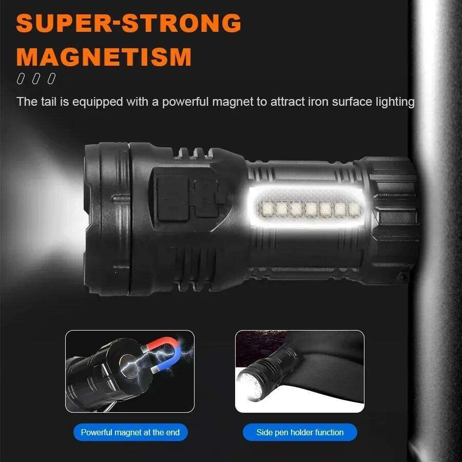 High Power LED USB Rechargeable Magnetic COB Waterproof Portable Mini Lighting Lamp Camping Flashlight H260131