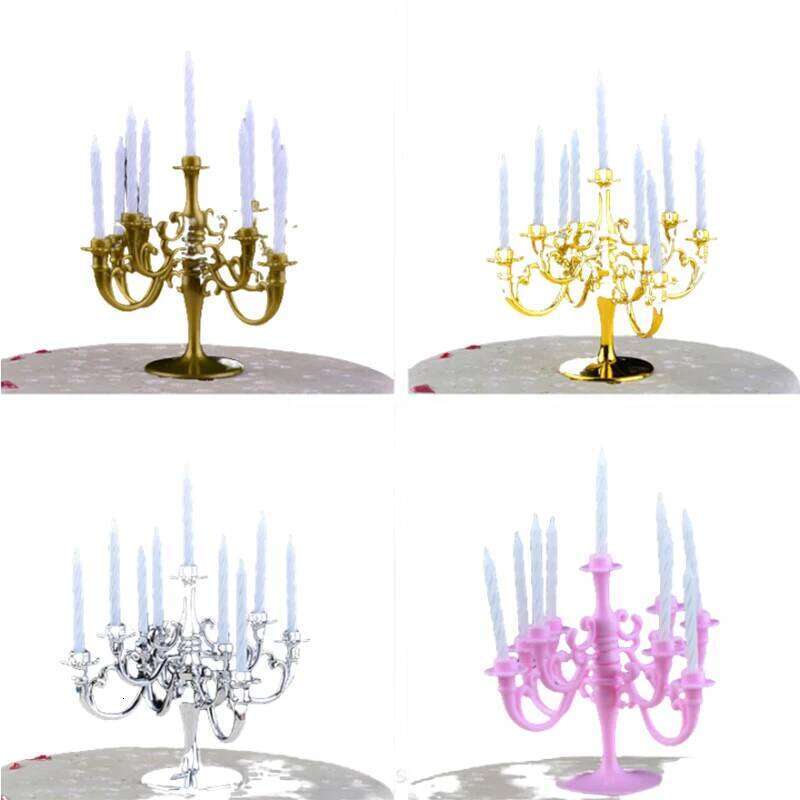 1Pcs 1:12 Dollhouse Mini Table Candle Candlestick Christmas Birthday Party Scene Home Ornament Y260131