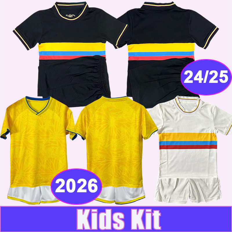 24 26 Colombia Kids kit National Team Soccer Jerseys LUIS DIAZ J, ARIAS BORRE ARIAS CARRASCAL J. LERMA J. LUCUMI Home Commemorate Football Shirts