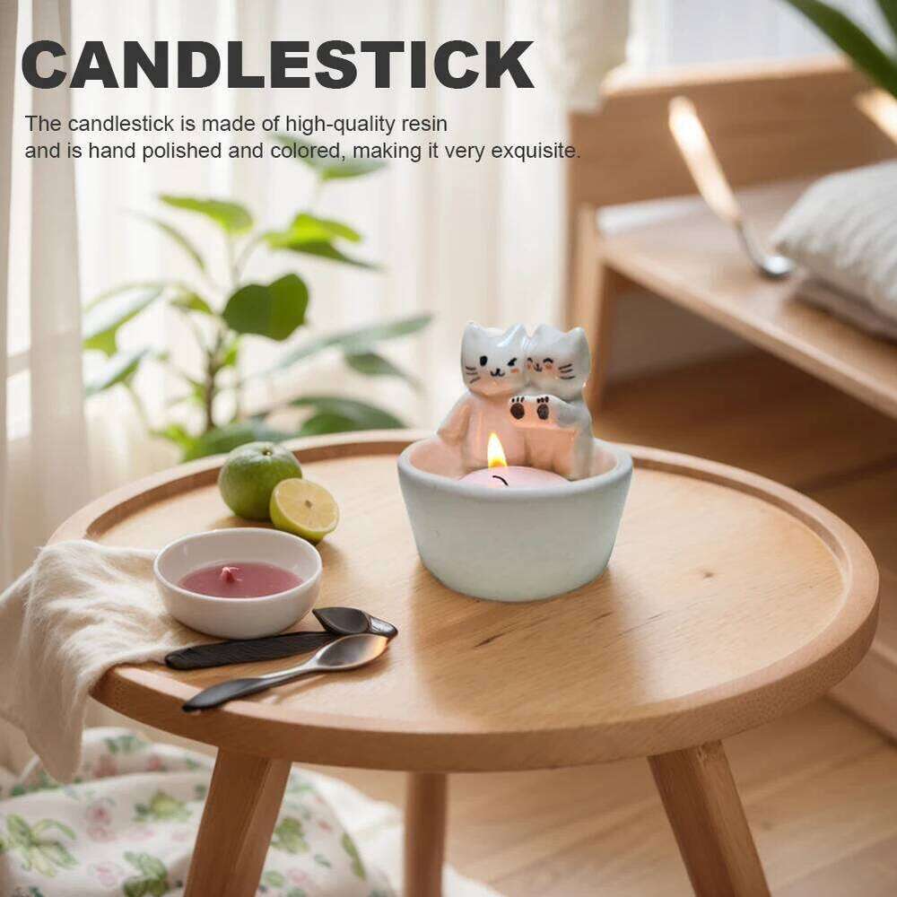 Cat/Dog/Rabbit/Fox Candle Warming Paws Aromatherapy Cartoon Candlestick Lamp Holder for Animal Lovers Y260131