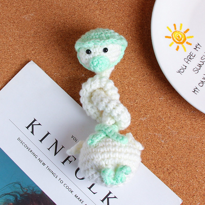 2026 New free shipping handmade DIY crochet weave yarn doll cartoon pendant key chain ugly cute doll bag charm