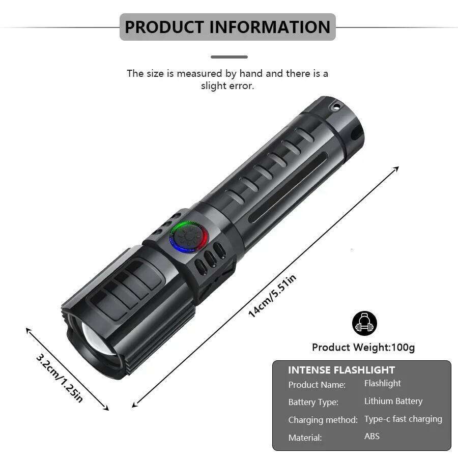 2000LM P50 Flashlight Super Bright USB Rechargeable Tactical Zoom Waterproof LED Torch Lamp Outdoor Camping Fishing Lantern H260131