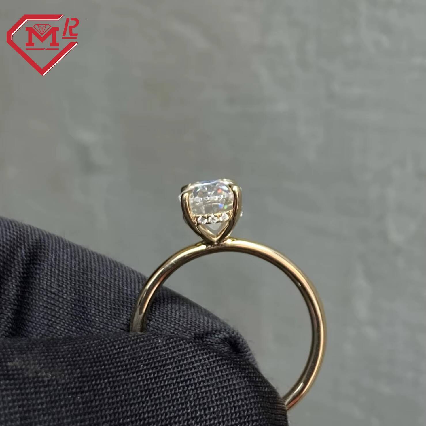 Lab Created Diamond Ring Engagement Wedding Jewelry S925 D-VVS1 Oval Cut Lab Grown Diamond Ring