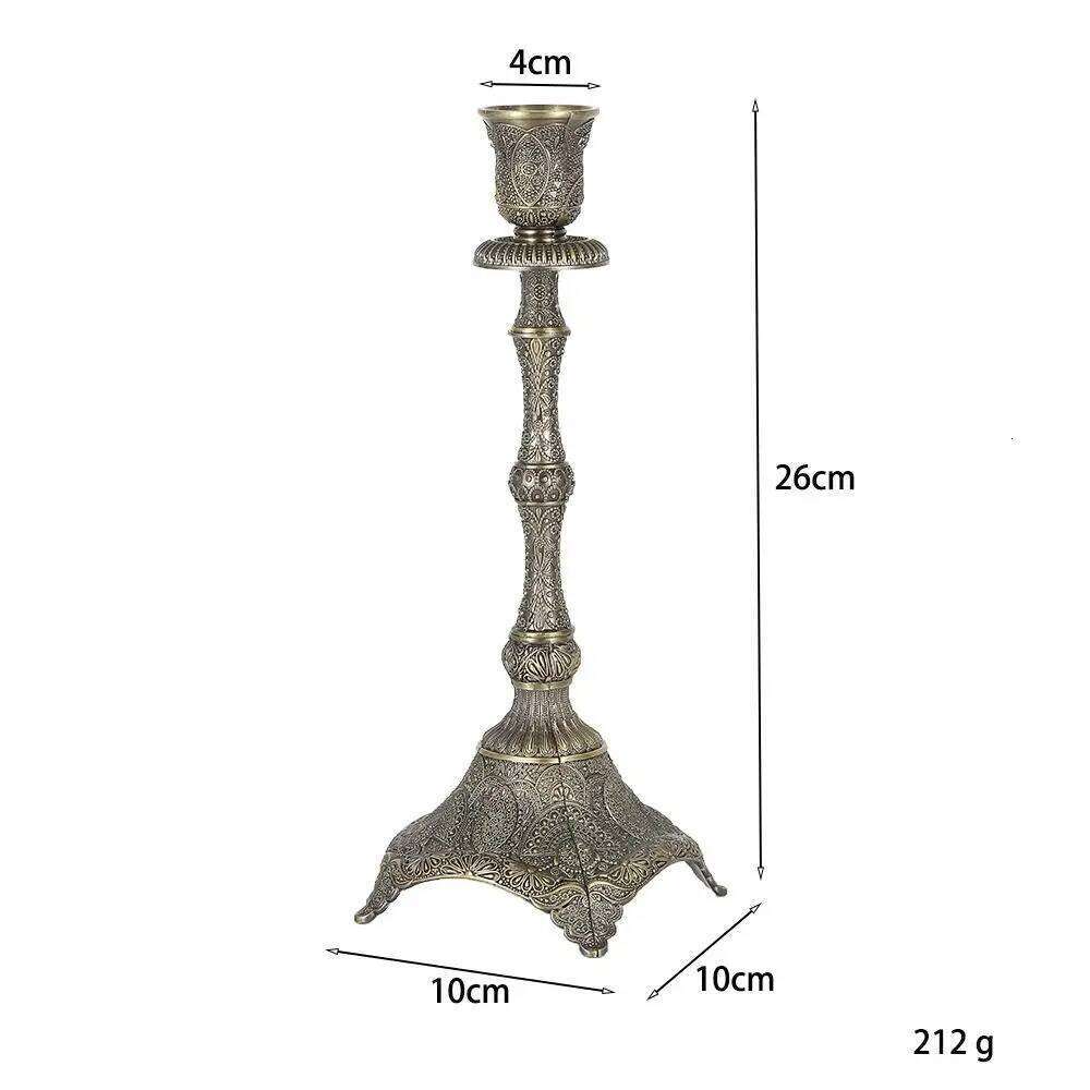 Tapered Candle Holder Candelabrum Home Ornament Zinc Alloy Table Candlestick for Anniversary Housewarming New Year Dinner Y260131