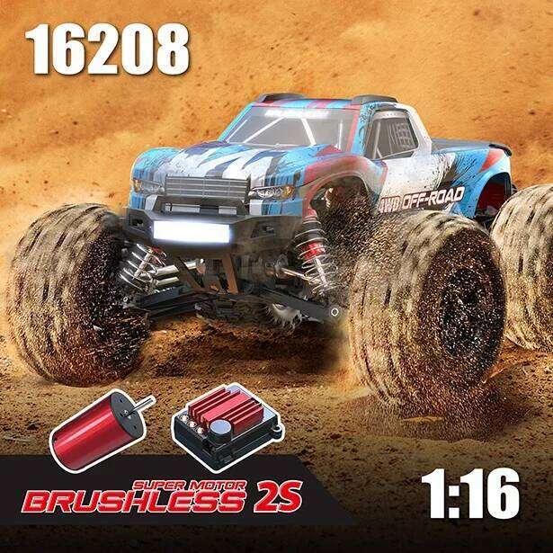 New MJX Hyper Go 16208 3S 1/16 Brushless RC Car Hobby 2.4g Remote Control Pickup Truck Model 4wd High-speed Off-road Boy Gift Y260131