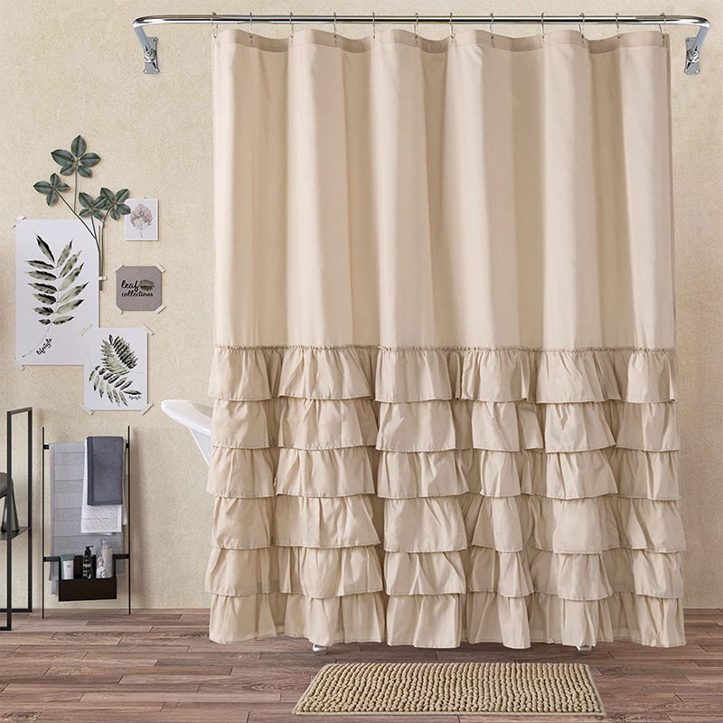 YL-38258 Butterfly Wing New Pleated Bathroom Shower Curtain, Polyester, Mildew-proof and Waterproof, Hotel Partition