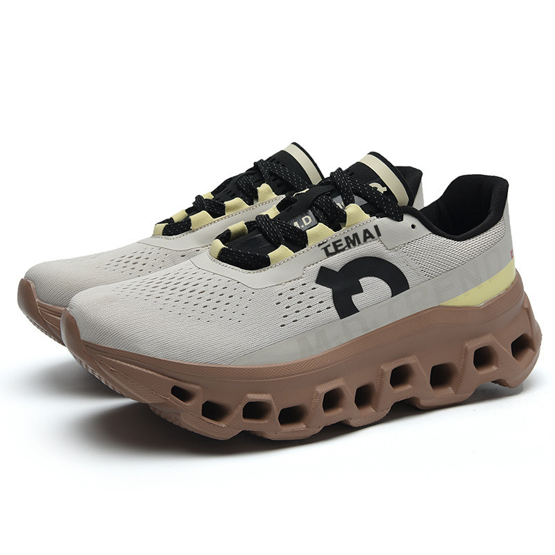 new Spring New Low-top Sports Shoes for Men, Fashionable Shock-absorbing Running Shoes, Outdoor Versatile Lightweight and Breathable Trendy